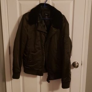 Mens Large Forever 21 Dark Olive Jacket